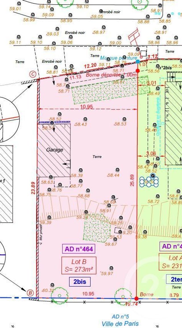 terrain à vendre - 273.0 m2 - VILLEPARISIS - 77 - ILE-DE-FRANCE - Century 21 Villeparimo